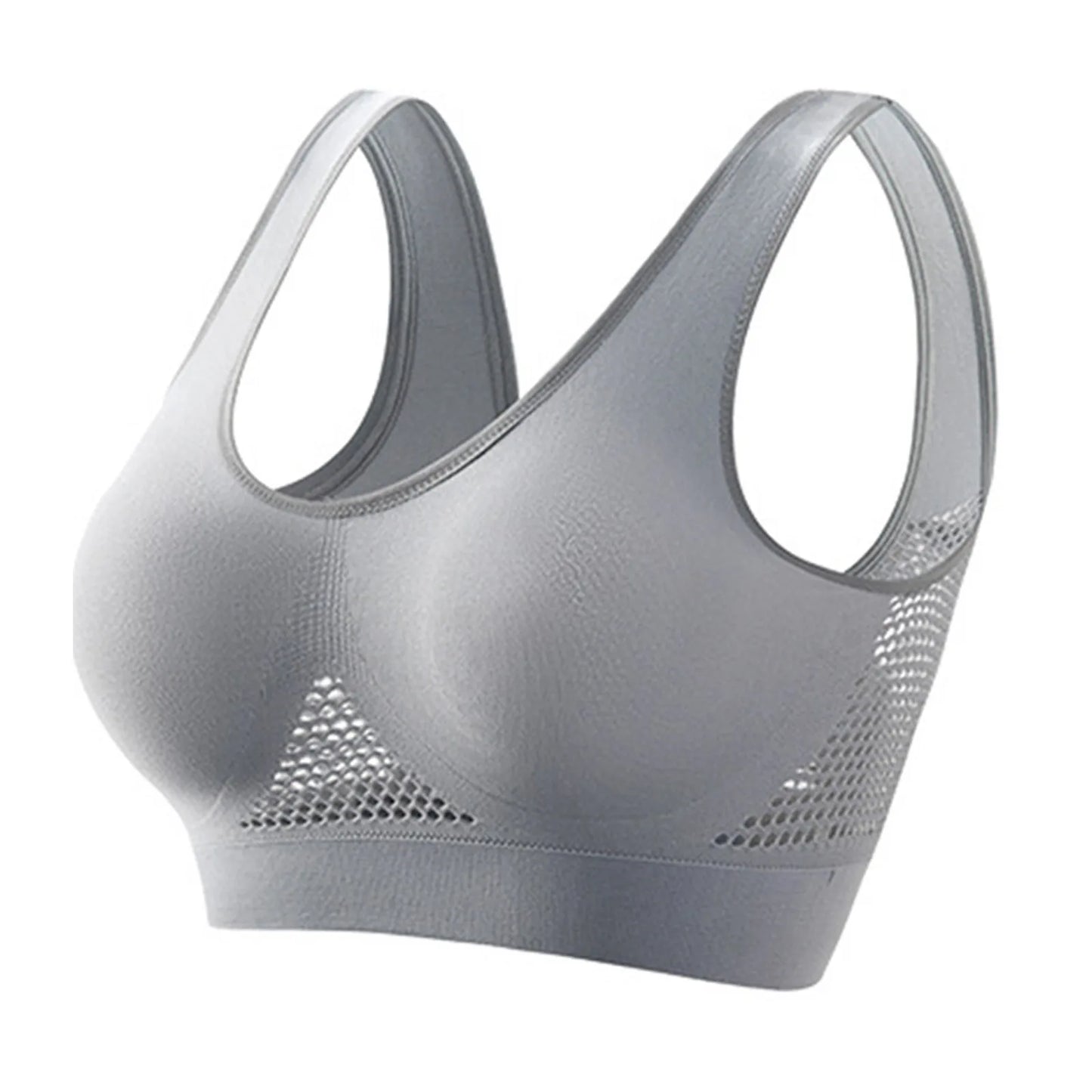 Shockproof Sports Bra – Open-Back Seamless Yoga Workout Vest