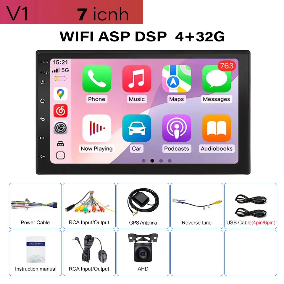 CAIXI Universal 7" 9" 10" 2din Android 16 CarPlay Auto Radio For Volkswagen Fiat Renault Nissan Hyundai Car Multimedia autoradio