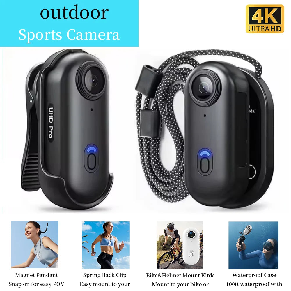4K Magnetic POV Body Cam — Waterproof Wireless Action Camera
