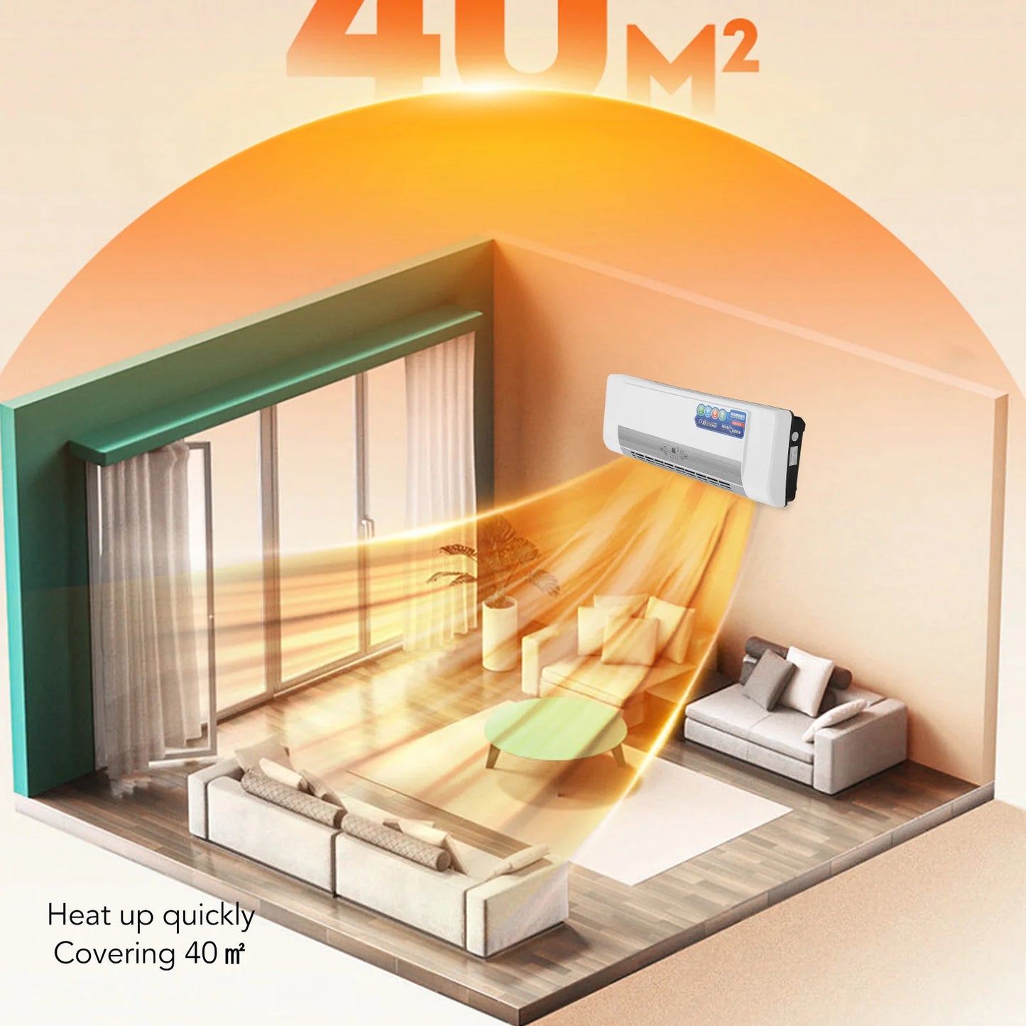 Wall-Mounted Mini Air Conditioner & Heater – Energy-Efficient Climate Control for Home & Bedroom