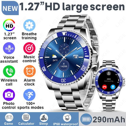 LIGE 2026 Luxury Smart Watch – Bluetooth Call, Health Monitoring & Multi-Sport | Men & Women Gift