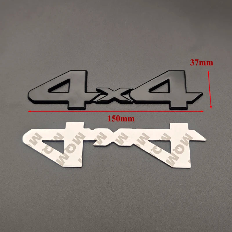 3d Metal Red Chrome Black Logo 4X4 Emblem Letters Decal Car Rear Trunk Badge for Toyota Tundra 4x4 Sticker Adhesive Accessories