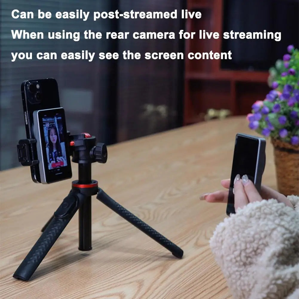 Magnetic Cell Phone Vlog Self Timer Monitor Screen Using Rear Camera Monitor For Live Streaming Creating Content Self-Timer