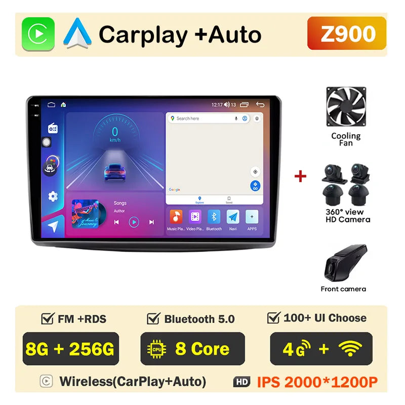 9" Android Car Stereo for Alfa Romeo MiTo 955 (2008–2016) — CarPlay, Android Auto, DSP, QLED, 4G+WiFi