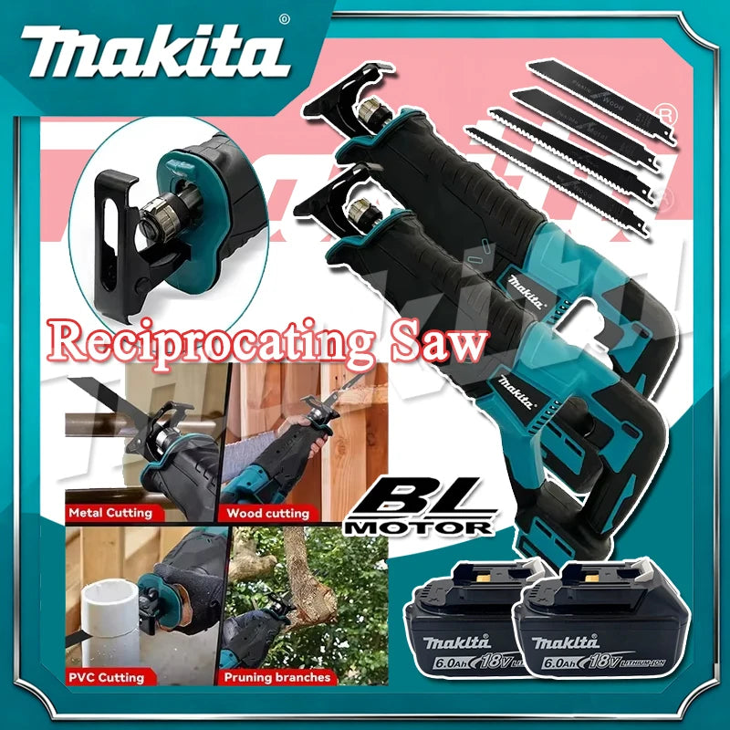 Makita Multifunctional Power Tools Handheld Portable 6 Inch Chain Saw Electric Saw,Cutter, Air Pump,Electric Dril for 18VBattery