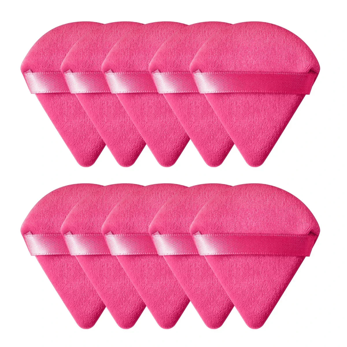 10/20Pcs Triangle Velvet Powder Puff Pizza Flours Mini Face Makeup Sponge Cosmetics Washable Lightweight Makeup Tool
