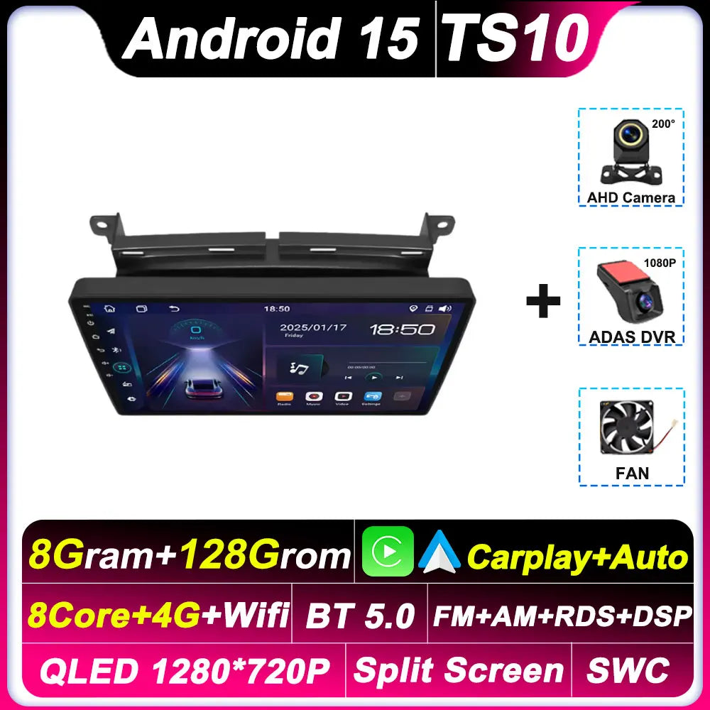 9 Inch 2 Din For Fiat 500 2016 2017 2018 2019 Carplay 4G Autoradio 360° Camera BT Smart Car Systems Carplay Auto Screen 5G Wifi