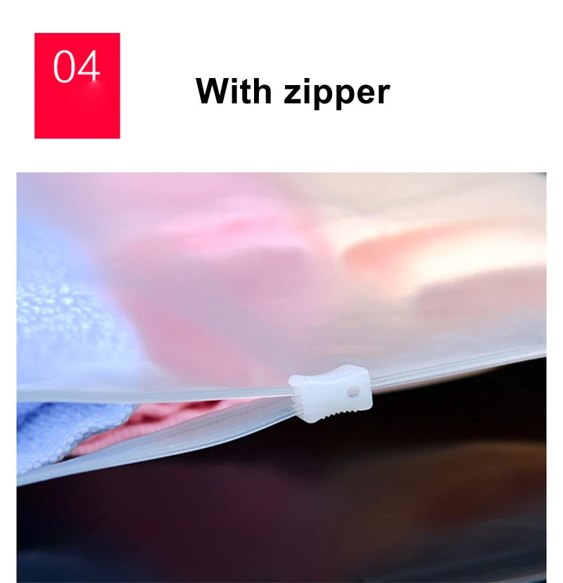 StoBag 5/10PCS Transparent Clothes Zipper Bags – Clear Reusable Sealed Shirt & Garment Storage Pouches