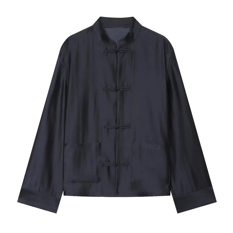 Sleeveless Rope-Knot Satin Shirt — Women's Chic Casual Top
