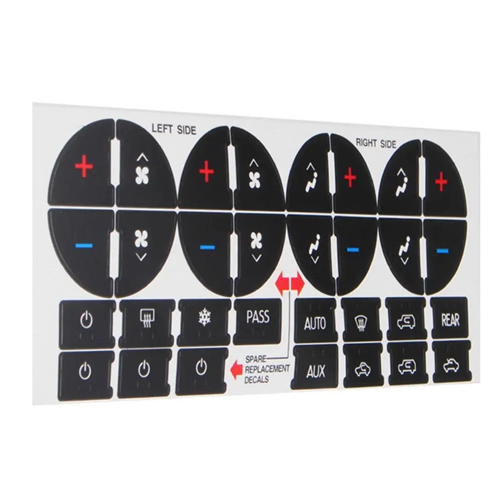 New Decal Replacement Repair Kit Button Sticker Climate Control AC Dash For GM Tahoe Suburban Avalanche Silverado Yukon