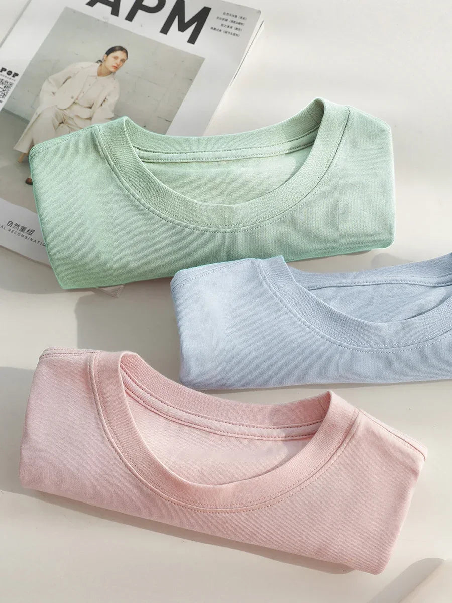 CHIC VEN Women's Basic O-Neck T-Shirt — Solid Short-Sleeve Pullover Tee