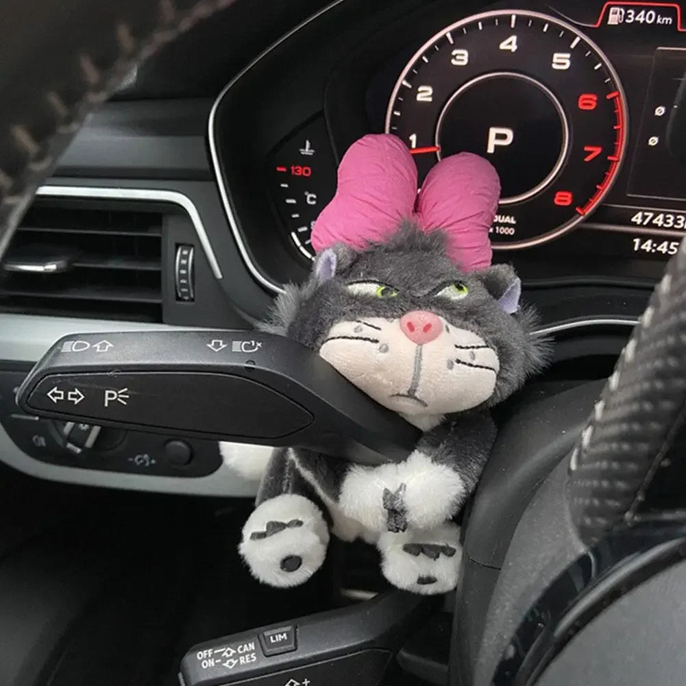 Cute Cat Plush Doll Car Windshield Wiper Decorations Home Desk Ornament Creative Gift Home Decoration Accessories