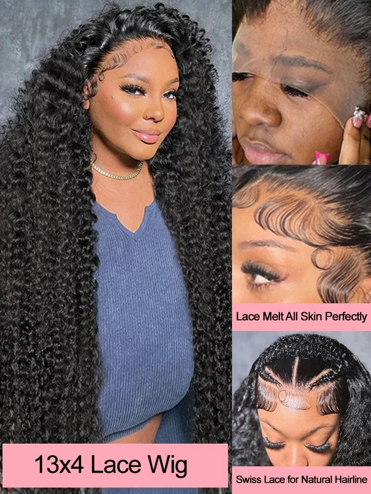 40 Inch Water Wave HD Lace Front Wig - Deep Wave Human Hair