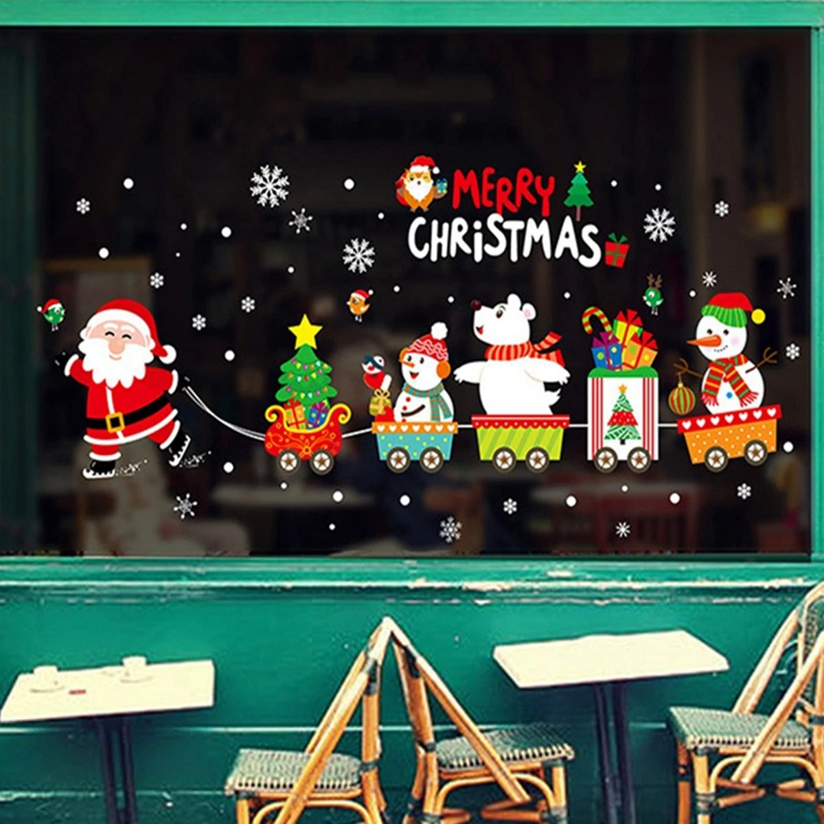 Christmas Wall Window Stickers Marry Christmas Decoration For Home 2026 Christmas Ornaments Xmas Navidad Gift New Year 2026
