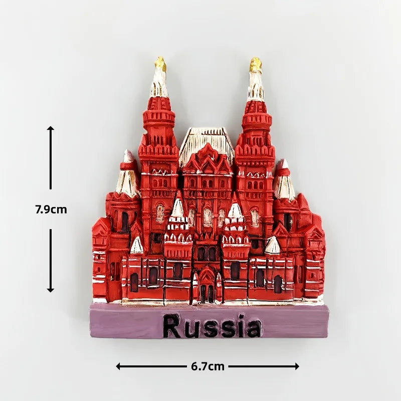 Russia Fridge Magnets Red Square Souvenirs Brown Bear St. Basil’s Cathedral Fridge Magnets Home Decor Wedding Gifts