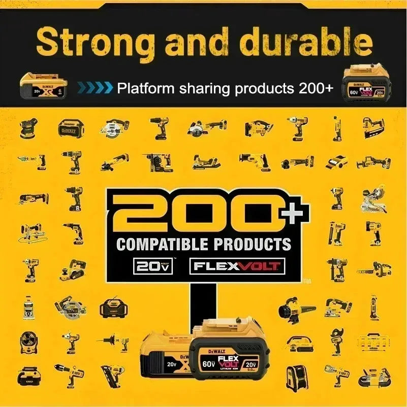 New Dewalt 60V 9.0Ah Battery Compatible with DCB200 DCB204 DCB205 DCF880 DCF885 Impact Drivers.