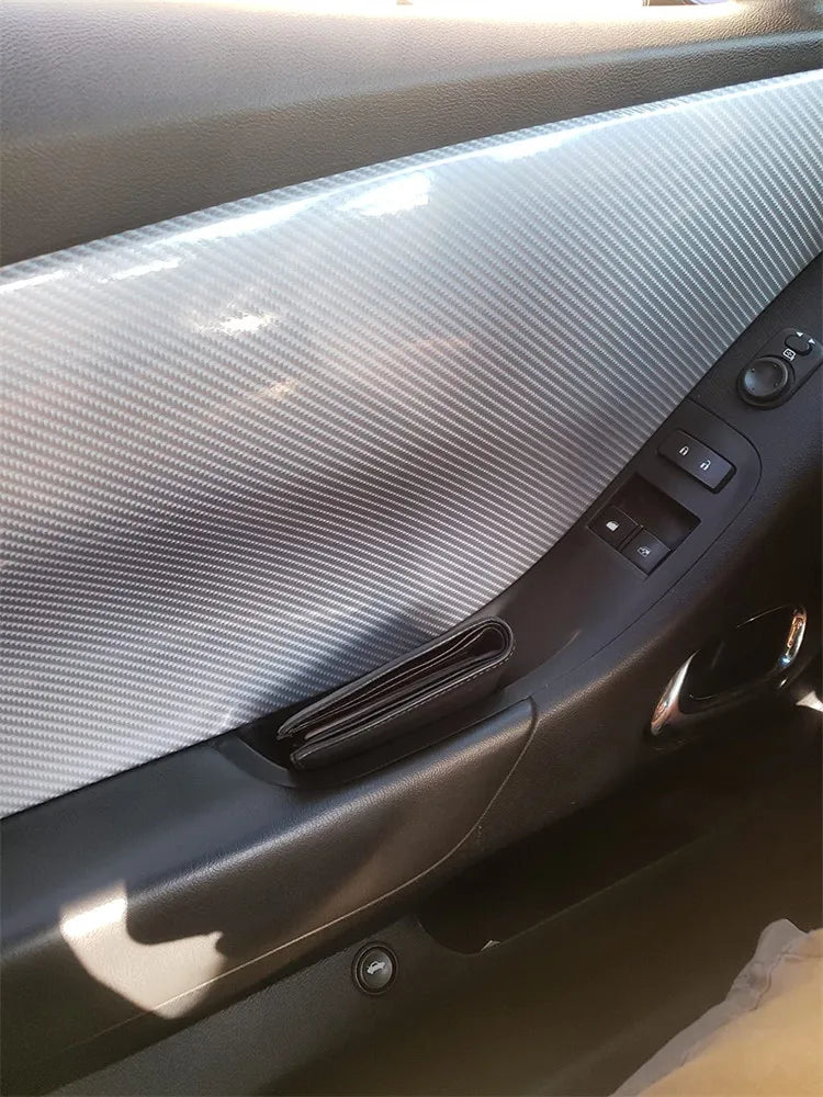 Silver Self-Adhesive 6D Carbon Fiber Vinyl Film for Car Wrapping Auto Styling Hood Roof Decorative Roll Car Tuning Accessories