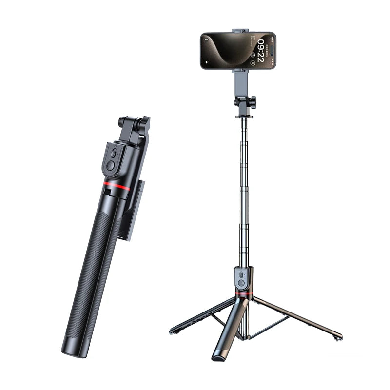 Retractable Selfie Stick 70-Inch And Tripod  Dual Handheld And Freestanding Design Wireless Remote Shutter 360 Degree Rotation And Multi-Angle Adjustment Stable