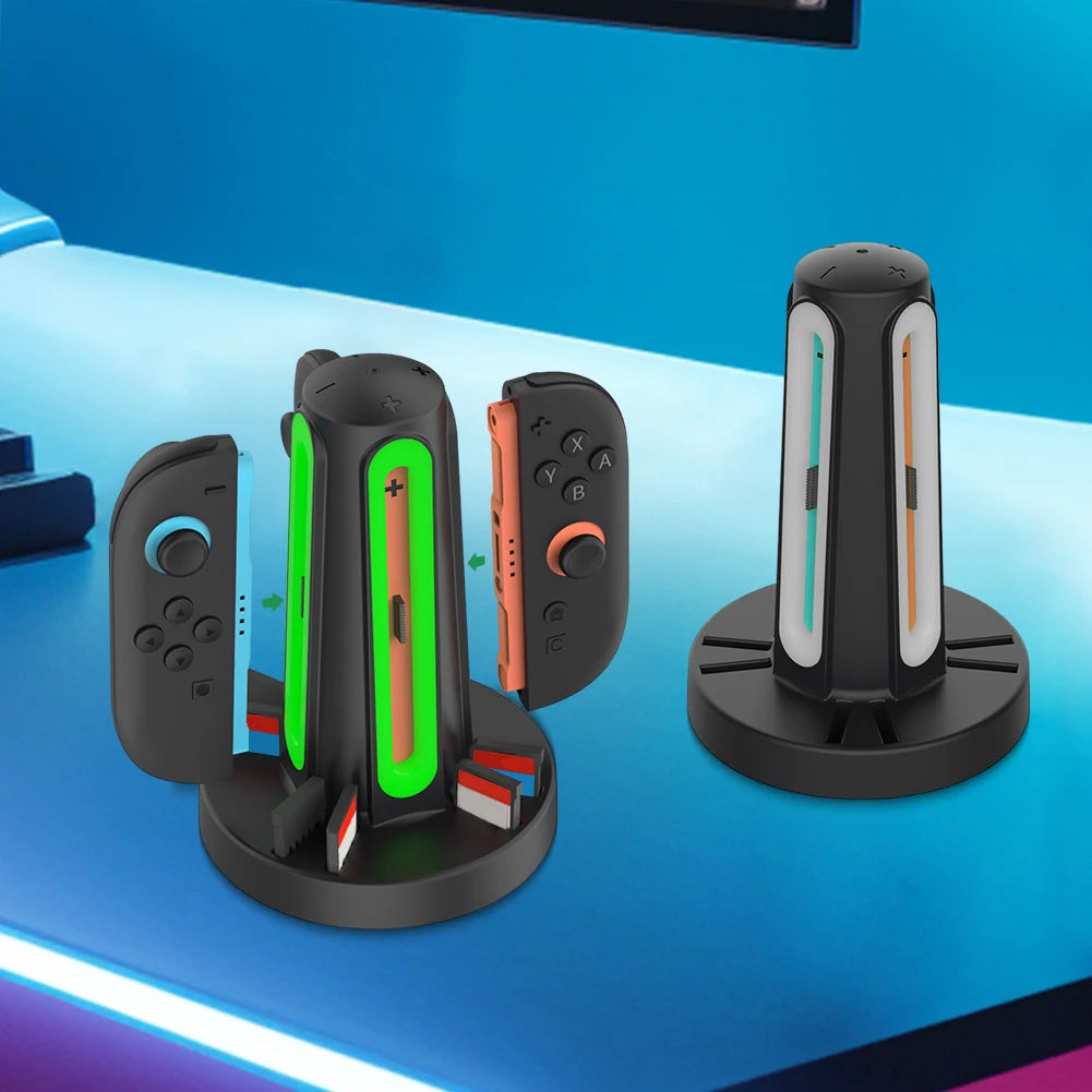 Controller Charger Dock for Nintendo Switch 2 Joycons Charging Stand Station for Nintendo Switch Accessories Support 4 Joy-con