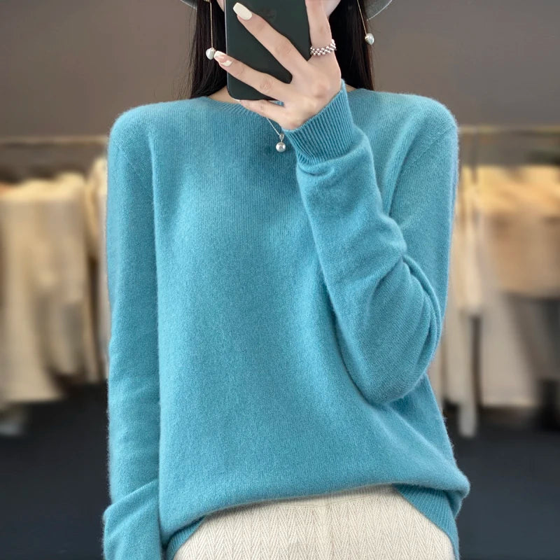 Women's Crew Neck Knit Sweater - Soft Warm Pullover Top - photo 4