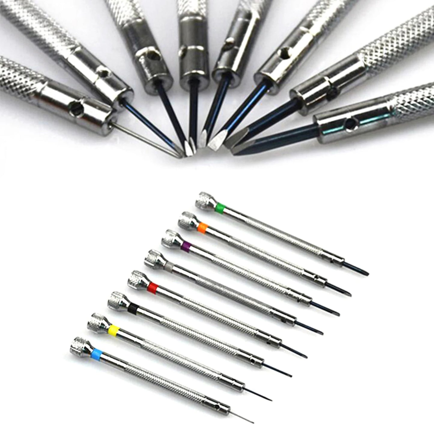 13PCS Metal 0.6-2.0mm Professional Slotted Cross Screwdriver Set for Watchmaker Watch Repair Screwdriver Tools Kit
