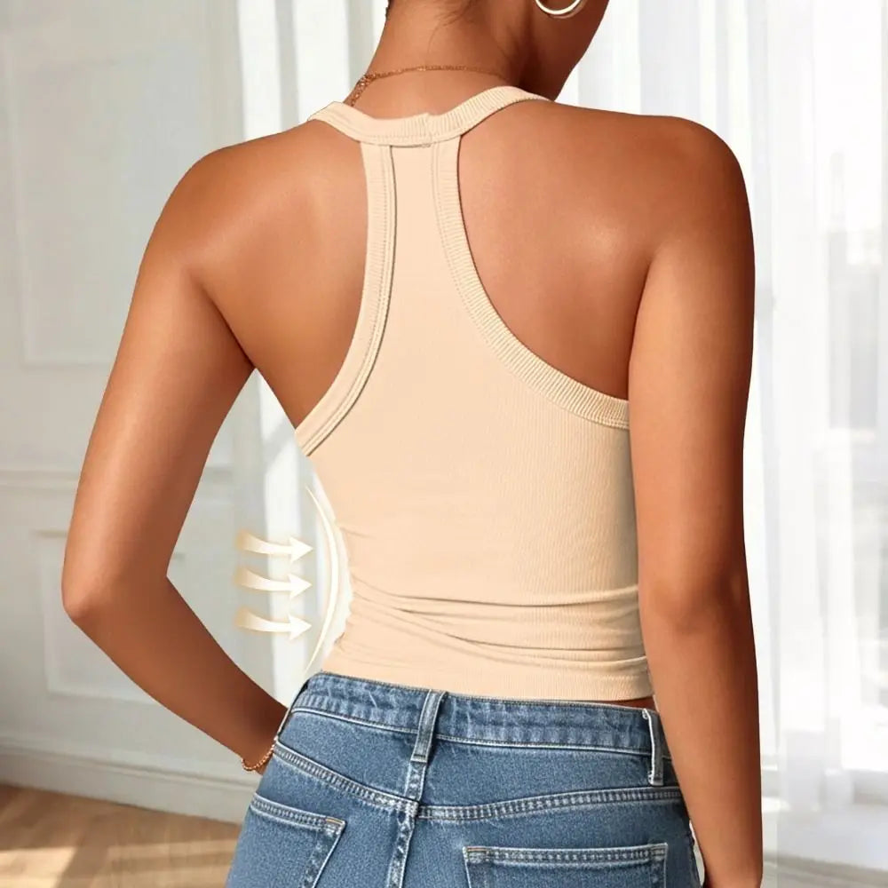 Women's V-neck cami with built-in bra — view 6 of 9
