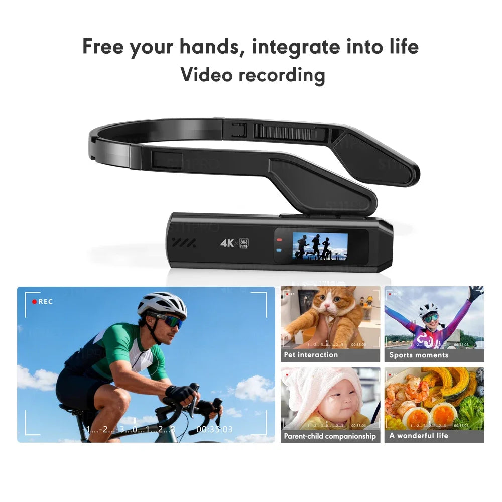 S111 Pro Head Camera — 110° Wide Angle Ultra-Light Wearable, 21g