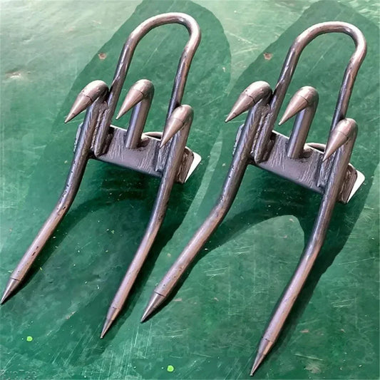 Five-claw steel tree climbing spikes with adjustable straps