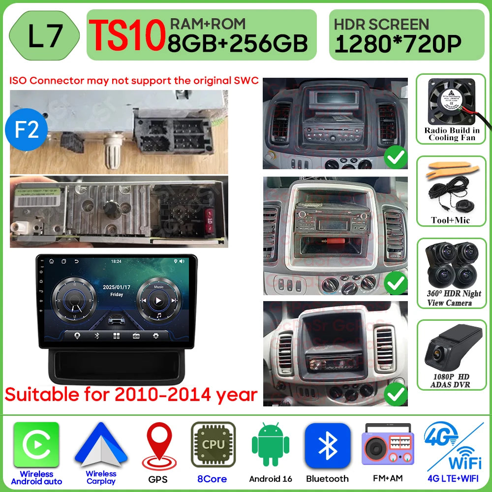 Car Stereo with Apple CarPlay & Android Auto, Compatible with Renault Trafic 2, Opel Vivaro A & Nissan Primastar