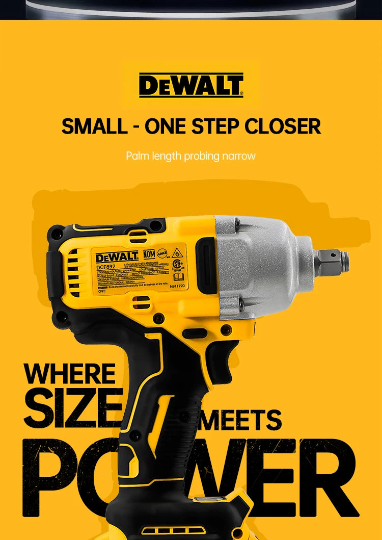 Dewalt DCF892 20V Brushless Impact Wrench – 812N.m High Torque Cordless Electric Tool