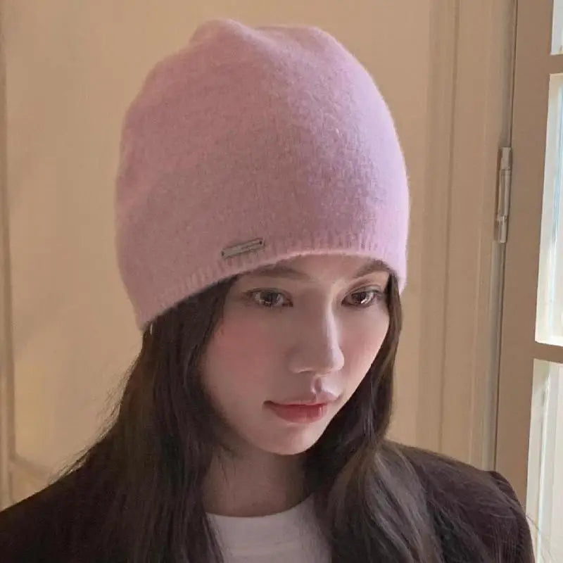 Winter Hat For Women Knitted Hat Skullies Beanies Female Bonnet Woman Soft Warm Knit Cap Solid Color Casual Fashion Accessories