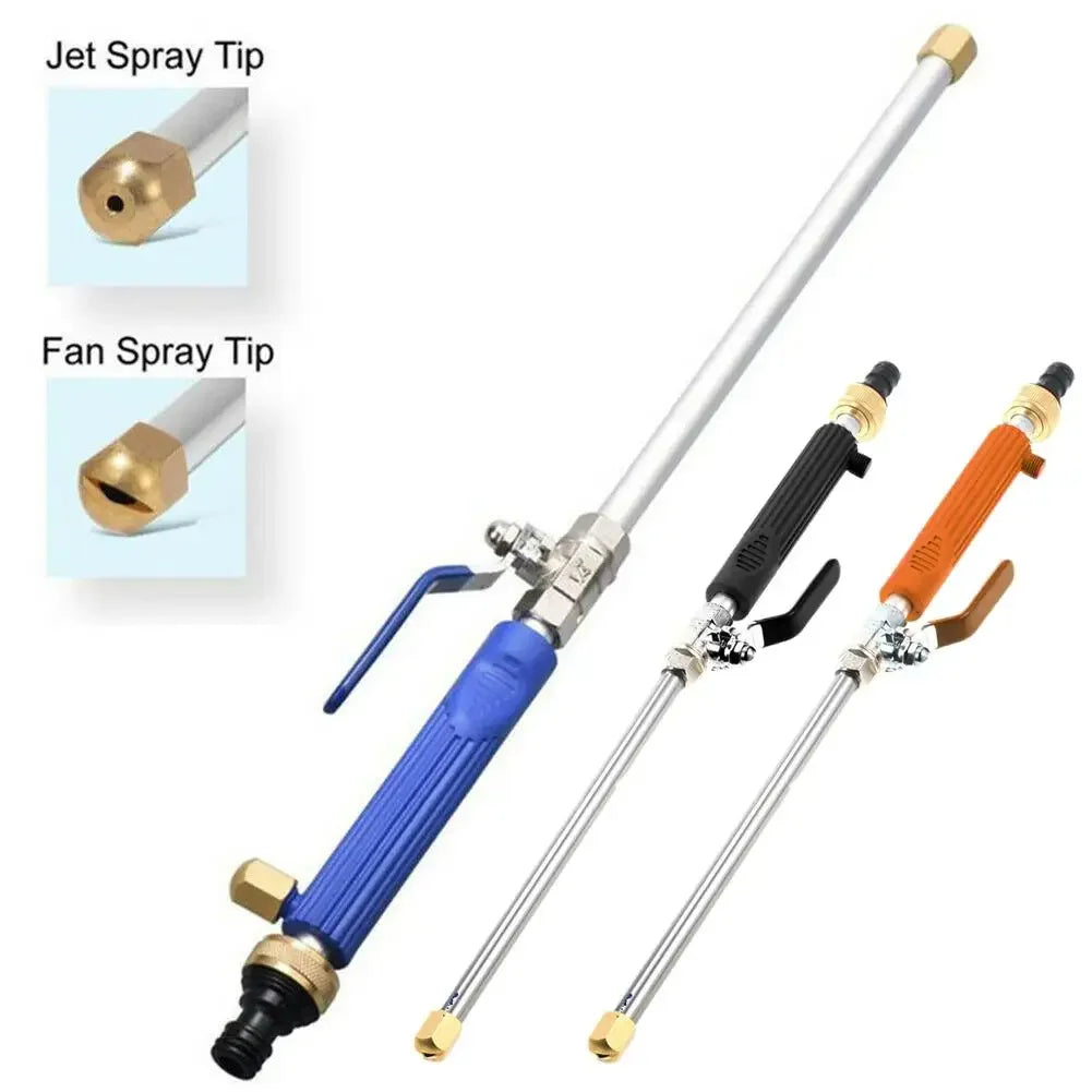 High-Pressure Garden Hose Wand – 46cm Aluminum Spray Gun with 3 Nozzles for Car Wash, Garden & Home Cleaning