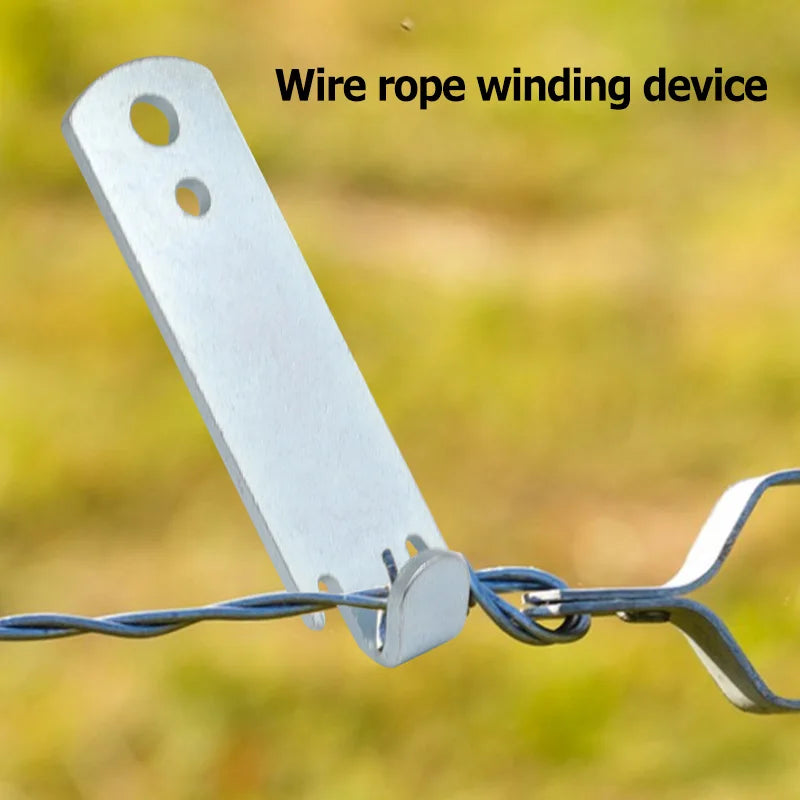 2PCs Fence Wire Twist Fence Wire Twister Tensioning Tool Barb Wire for Garden Pocket Size Steel Rust Resistant