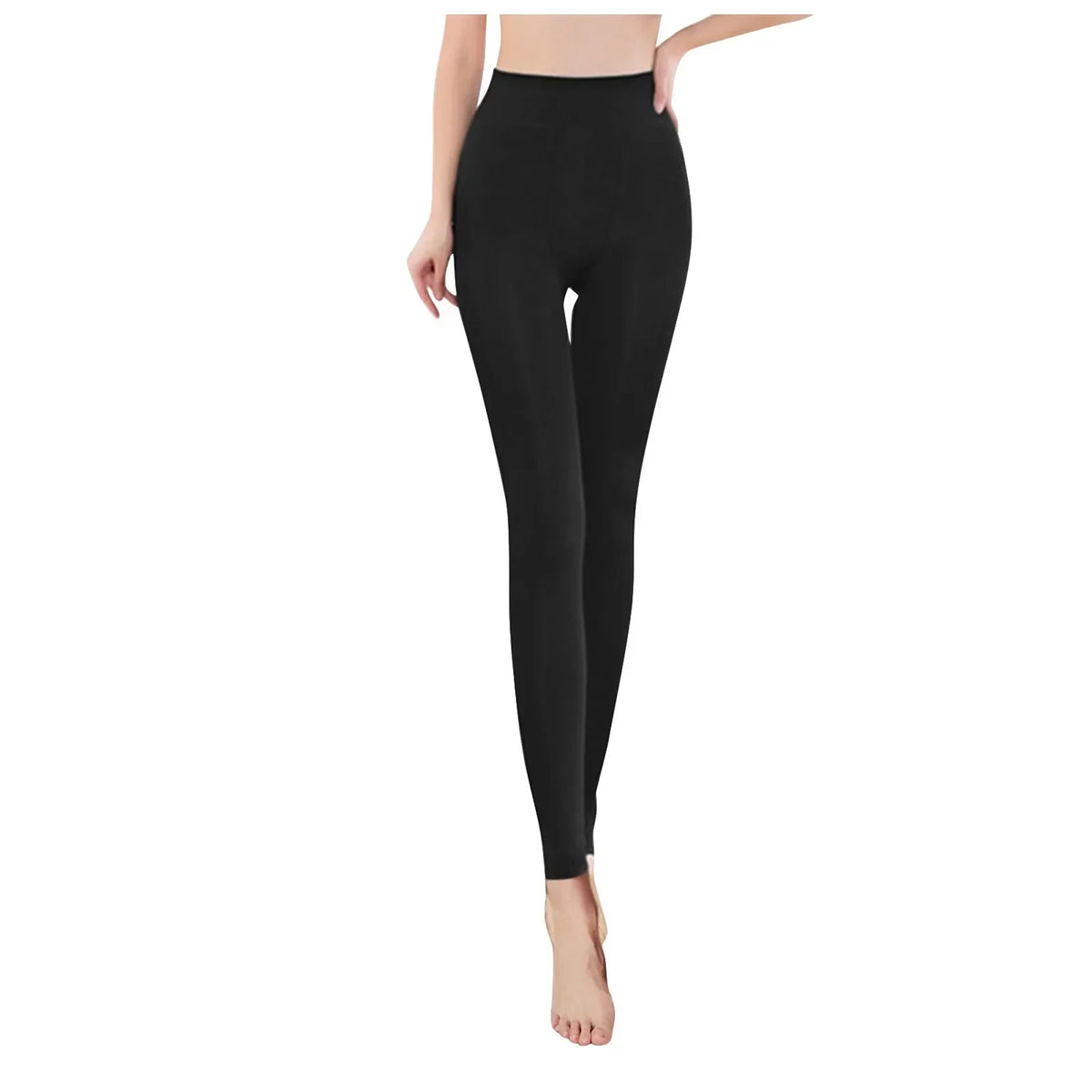 Women's Fleece Lined Sheer-Look Tights - Non-Slip Footed Thermal Pantyhose - photo 10