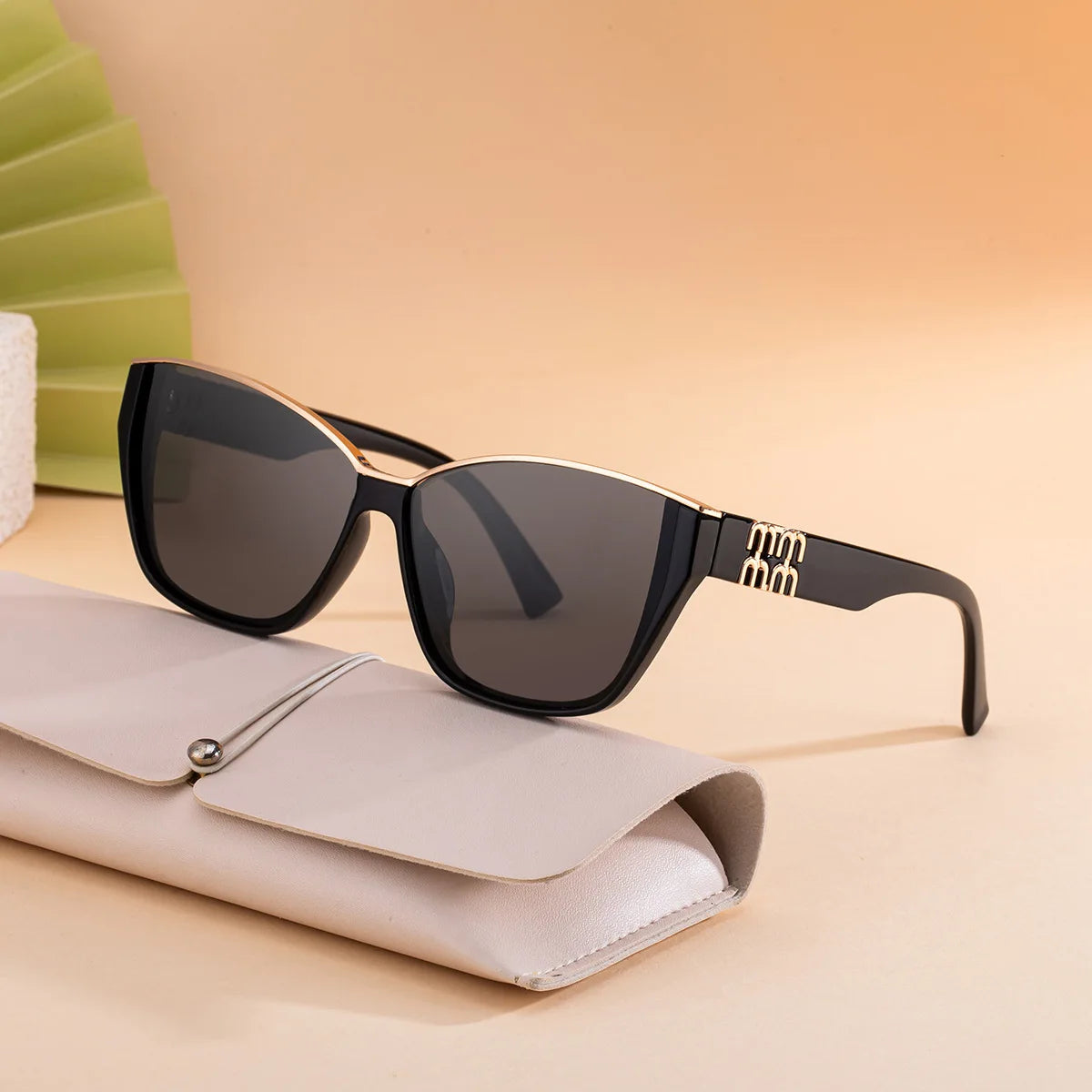 Cat Eye Sunglasses for Women — Metal Temple Detail, UV Shades