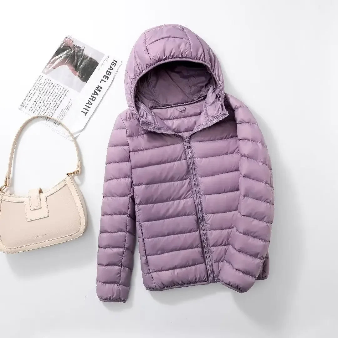 Women's Ultra Light Packable Puffer Jacket - Hooded Inner Coat - photo 13