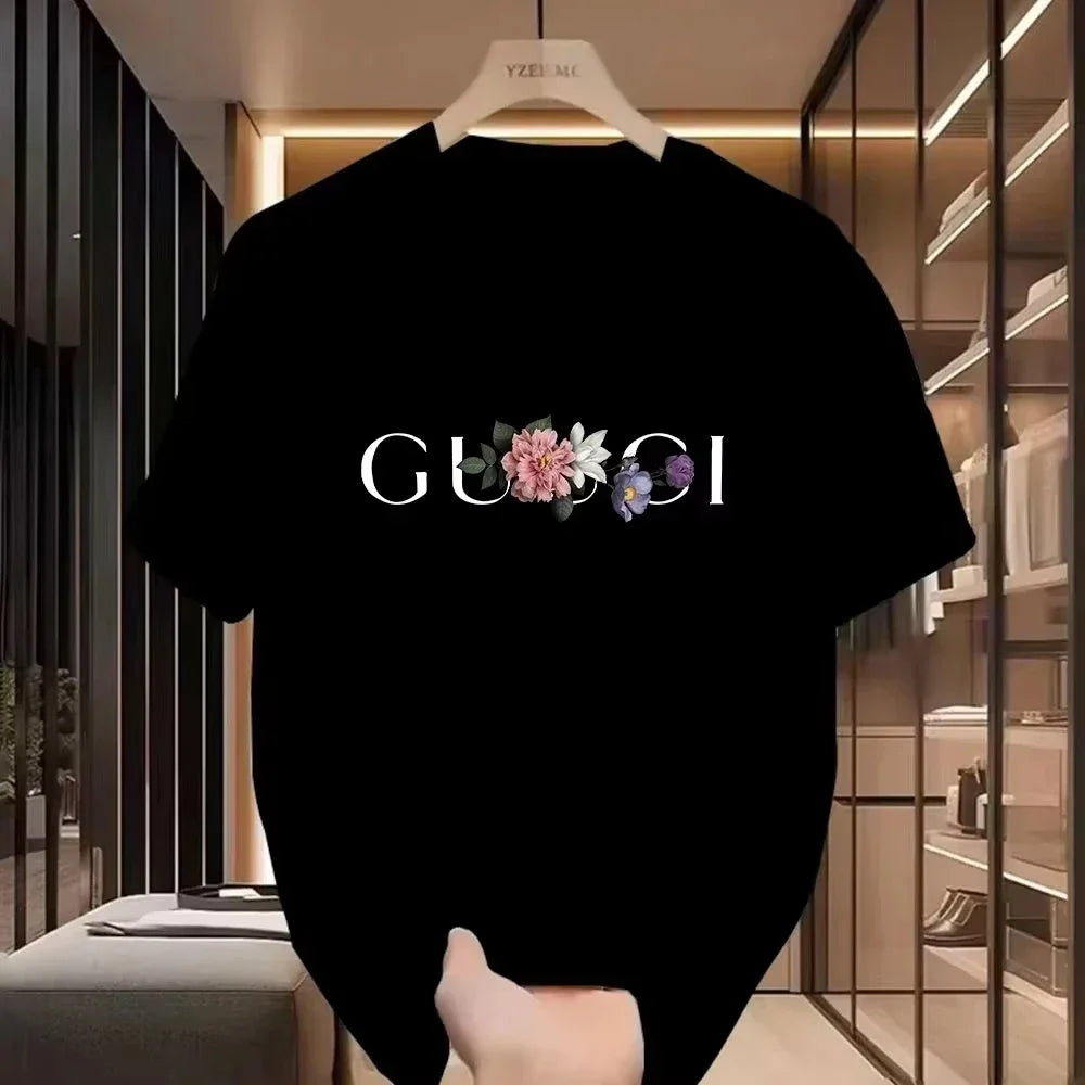 The Latest Summer Men's and Women's Printed T-shirt Pure Harajuku Design Classic Breathable Round Neck T-shirt