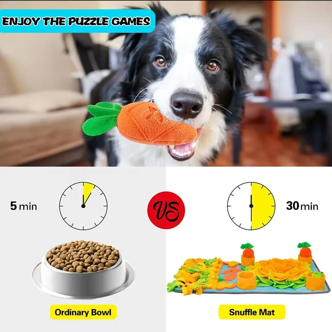Fleece Snuffle Mat with Squeaky Toy - Machine Washable – photo 4