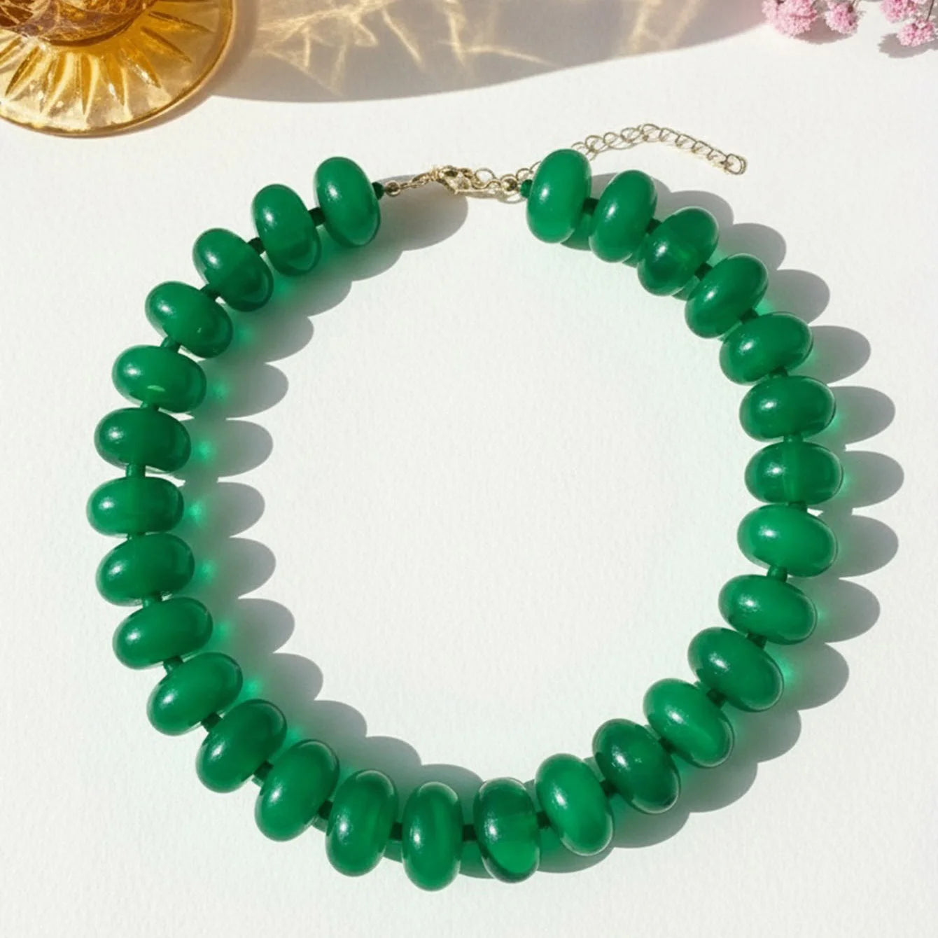 1pc Bohemian Fashion Casual Dopamine Acrylic Bead Necklace Charms Chunky Jewelry Suitable for Women