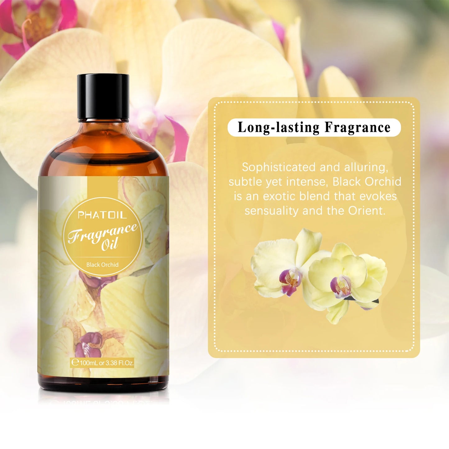 PHATOIL 100ml  White Musk Fragrance Essential Oil  Fresh Linen Honeysuckle Peach Orange Blossom for Aroma Candle Soap Making