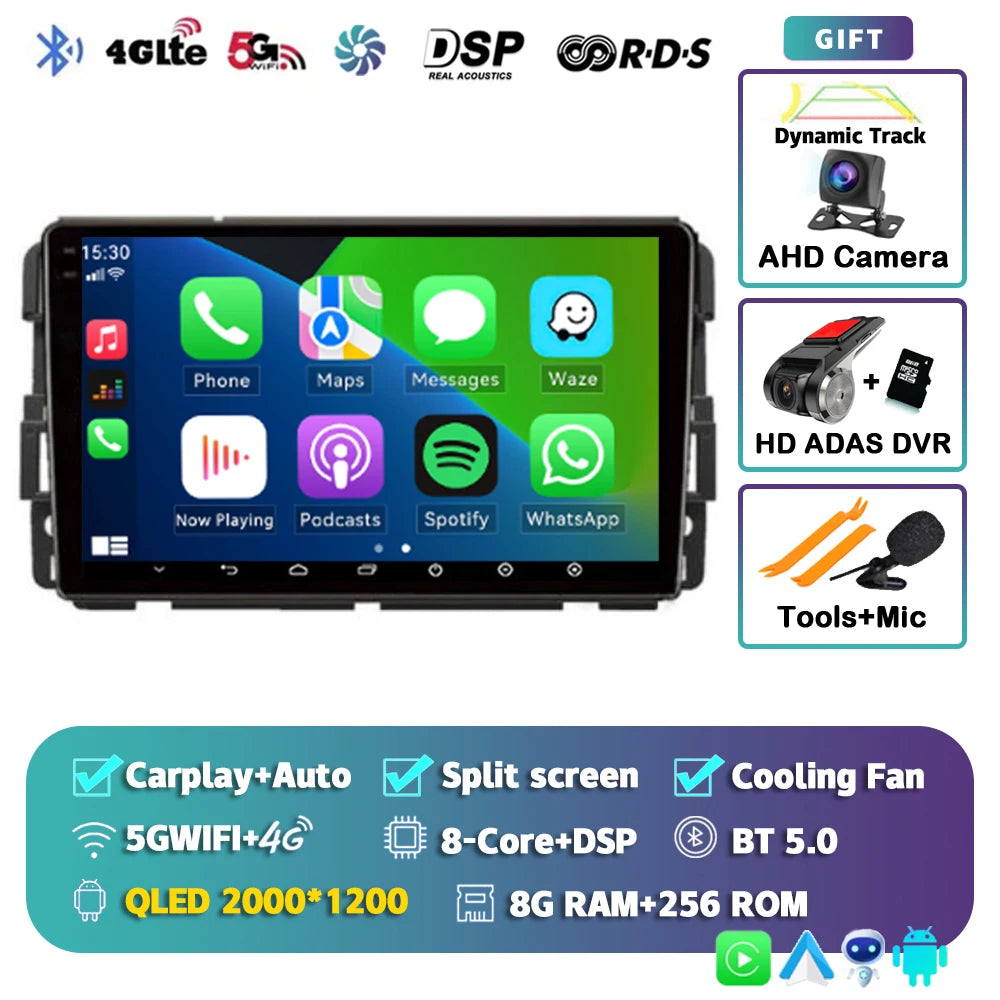 Android 16 Car Radio Multimedia Player For Chevrolet Silverado Impala GMC Yukon Acadia Sierra Carplay Car Stereo Dsp Ai Voice BT
