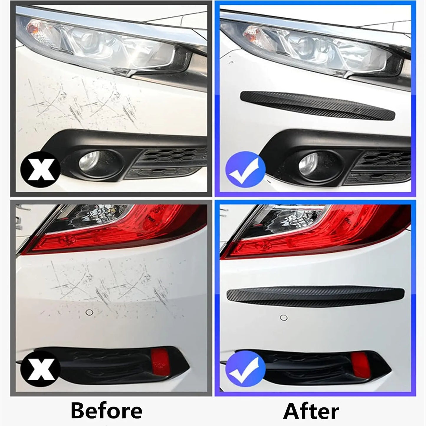 Car Bumper Protector Strip Guard Corner Protection Strip Anti-collision Anti-scratch Blade Protective Sticker Car Exterior Decor