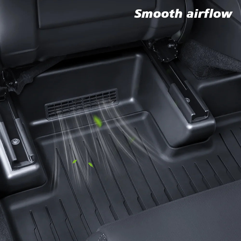 TESY For Tesla Model Y Juniper Launch Standard TPE Under Seat Corner Guard Seat Slide Rails Protector Cover Anti-Kick Decor