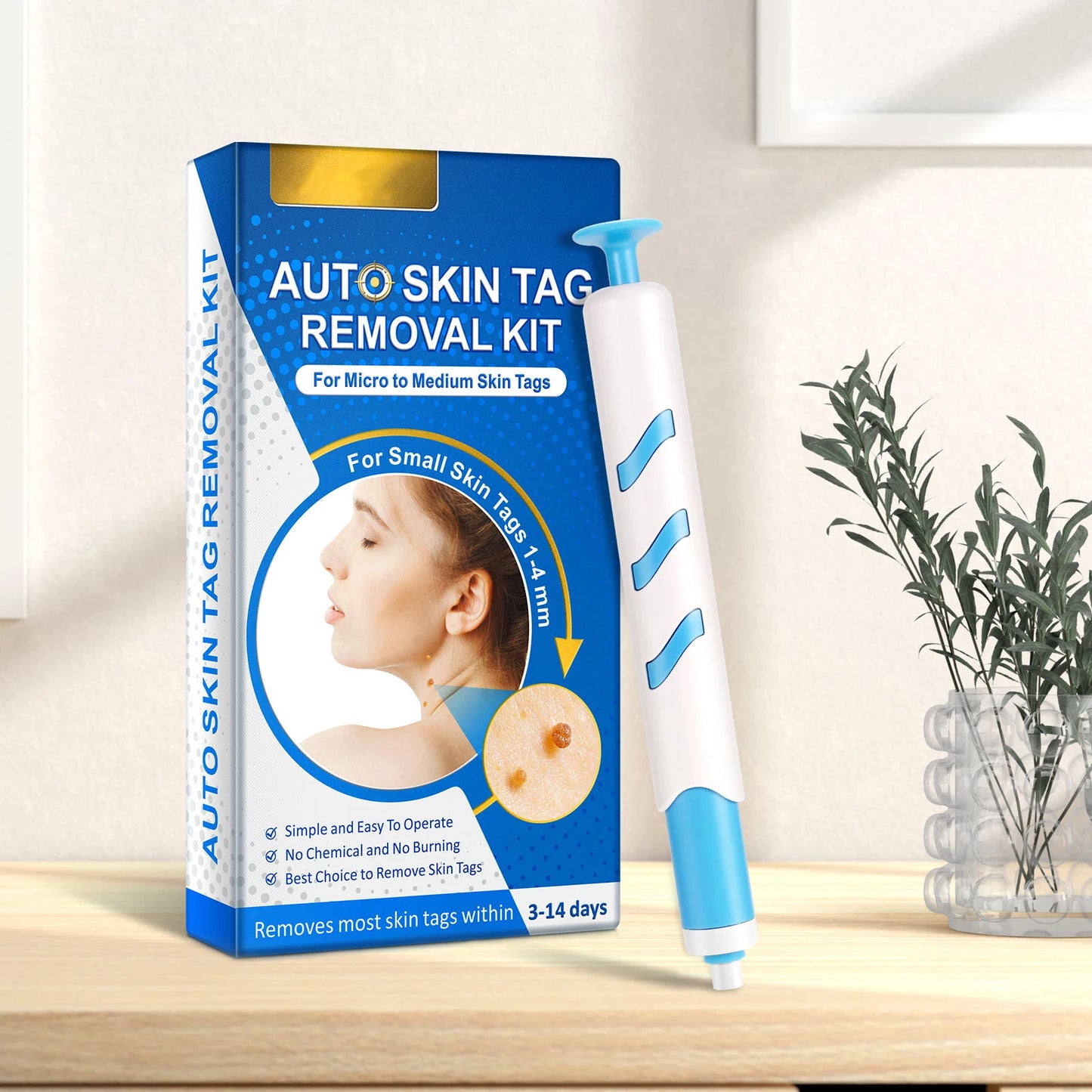 2 IN 1 Auto Micro Skin Tag Remover Device Standard And Micro Skin Tag Removal Kit Adult Mole Wart Remover Face Care Beauty Tools