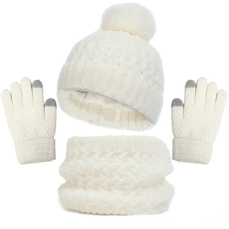 Kids Knit Beanie, Scarf & Gloves - 3 Piece Winter Set - photo 4