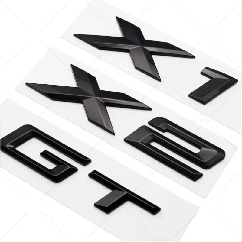 3D ABS Chrome Black Car Rear Trunk Letter Sticker For BMW X1 X2 X3 X4 X5 X6 X7 GT Logo Emblem Badge Auto Styling Accessories