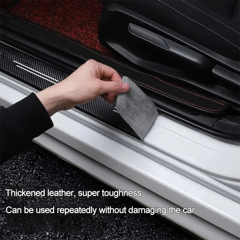 Carbon Fiber Car Door Sill Protector Sticker – Tesla Model 3, Y, S, X, Cybertruck & Roadster