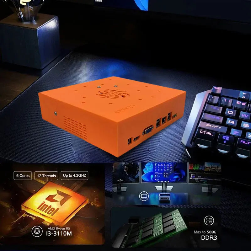 M8 Dual-System Mini PC Console — i3 CPU, 1TB, Plug-and-Play TV, Wireless Controller
