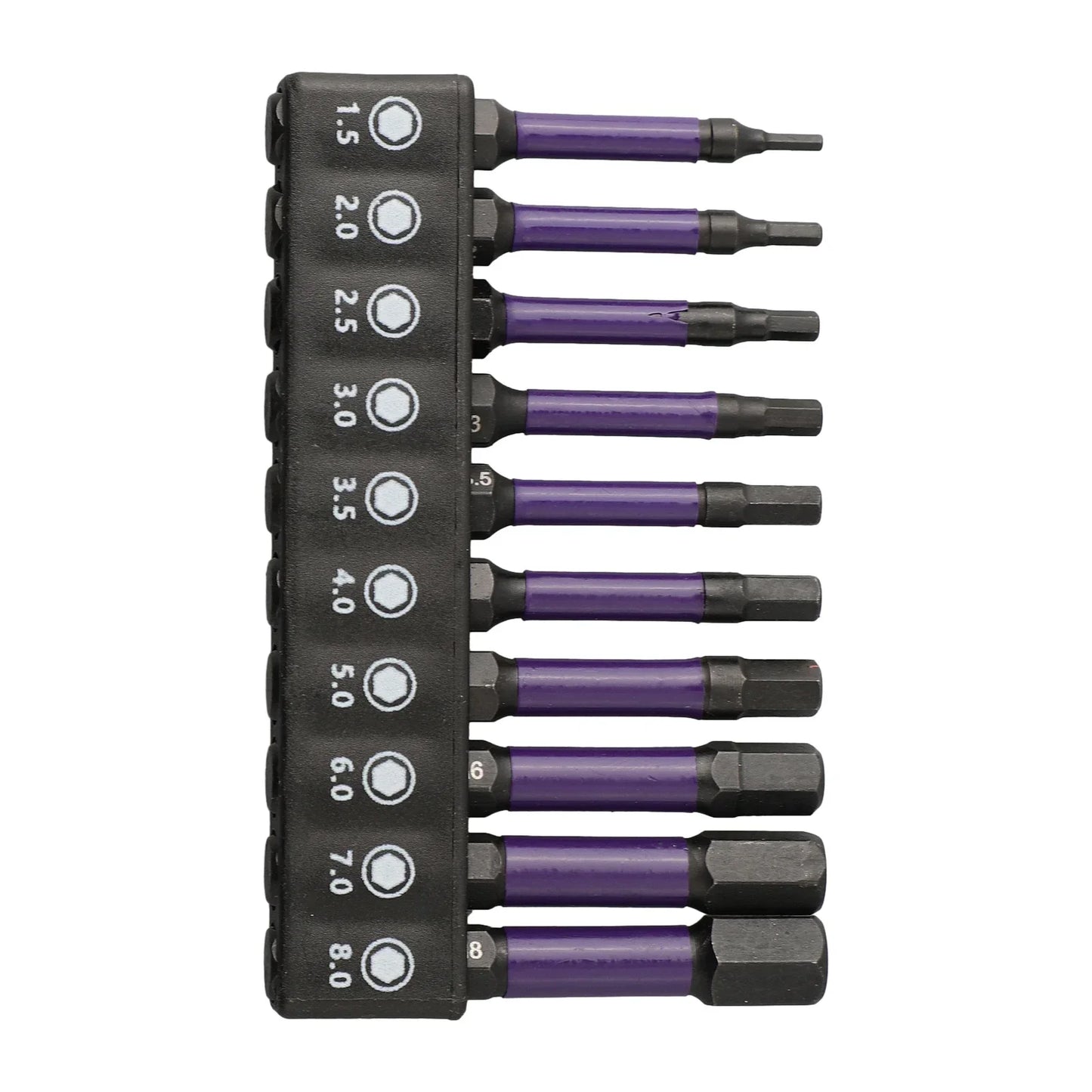 10Pcs Hex Head Wrench Drill Bit With Screwdrivers Bit Holder Set 1/4" Quick Release Shank Magnetic Screwdriver Bit Tools H1.5-H8