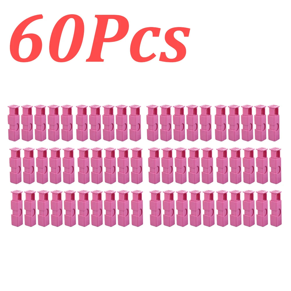 1-60Pcs Food Sealing Clips Squeeze Bread Bag Plastic Bag Sealing Clips Snack Bag Moisture-proof Fresh-keeping Clips Reusable